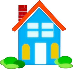Clip-art vector casa colorida