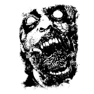 Zombie wajah vektor grafis