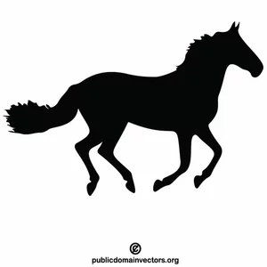 Silhouet van een paard