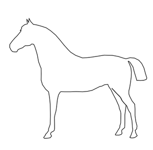 Koń bardzo prosta grafika wektorowa