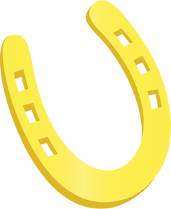 Immagine vettoriale a ferro di cavallo giallo