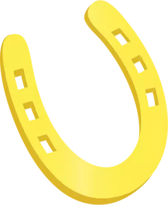 Kuning horseshoe vektor gambar