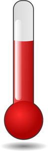 Lämpömittari putki punainen vektorigrafiikka
