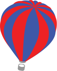 Gambar vektor balon udara merah dan biru