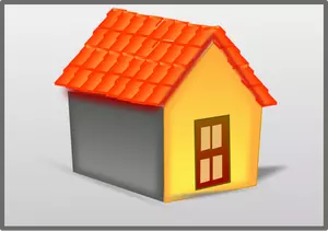 Casa com imagem vetorial de telhado em azulejo