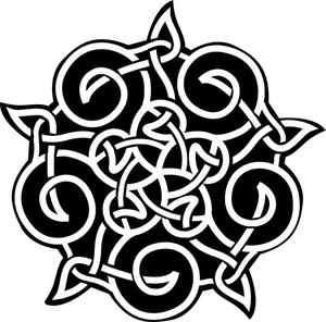 Vector graphics of five pointed celtic ornament