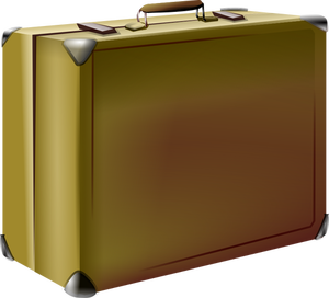Illustration vectorielle de brune vieille valise style