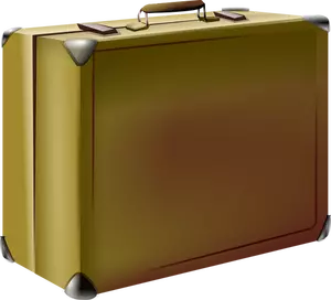Vectorillustratie van bruin oude stijl koffer