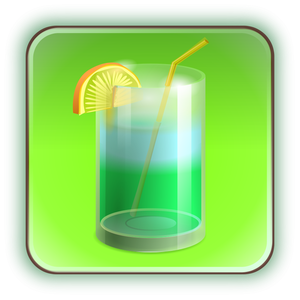 Vector graphics of cocktail in glass