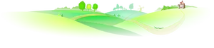 Vista del paisaje con dos siluetas vector clip art