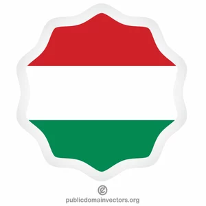 Hungarian flag sticker