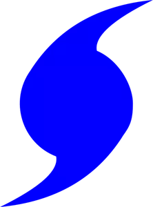 Vektorbild av blå orkanen ikonen