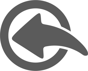 Vektor-Bild der Runde grau Import-Symbol