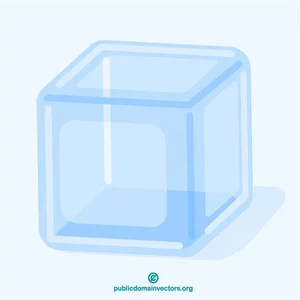 Del arte del clip cubo hielo