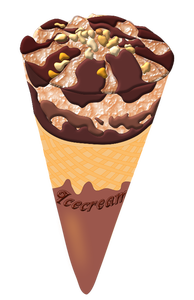 Grafica vettoriale di gelato al cioccolato
