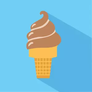 Ícone de sorvete de chocolate