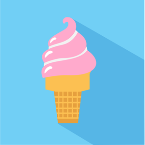 Icono de color de rosa helado
