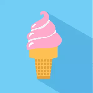 Ikon merah muda es krim