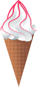 Vektorgrafikk utklipp av iskrem i en kjegle