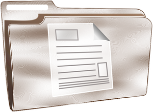 Ilustracja wektorowa plastikowe folderu ikona dokumentu