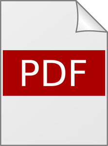 Lucioasă PDF pictogramă de desen vector