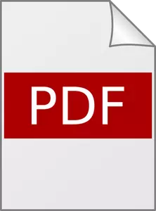 Glanzende PDF pictogram vector tekening