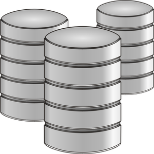 Three point database vector icon