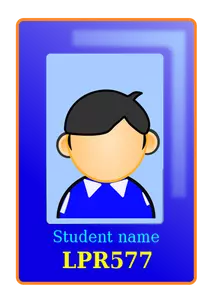 Student identity card vector image