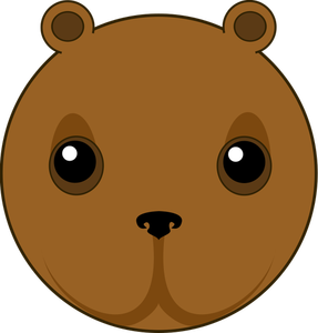 Cute bear head vector illustration