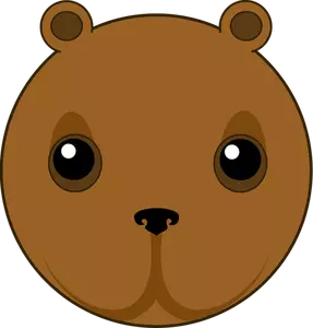 Ilustração em vetor de cabeça urso bonito