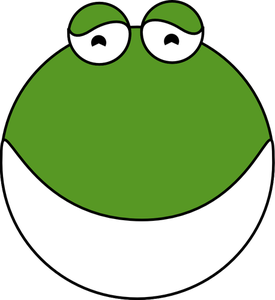 Cute frog face vector image