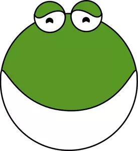 Cute frog face vector image
