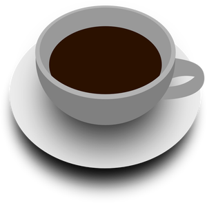 Illustration vectorielle de la tasse de thé avec soucoupe vue d'en haut