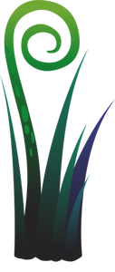 Vector drawing of six grass growths