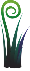 Vector drawing of six grass growths