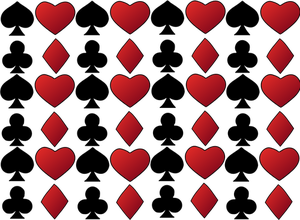 Vector de la imagen de corazones, picas, diamantes y clubes de signos