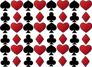 Vector afbeelding van harten, schoppen, diamanten en clubs tekenen