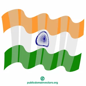 Bandeira acenando da Índia