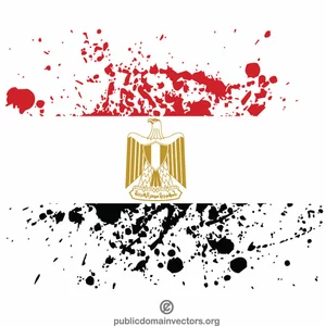 Bandera de salpicaduras de tinta Egipto