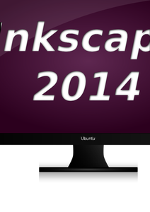 PC-skjerm med Inkscape vektor bakgrunnsbilde