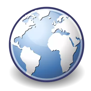 Vector de la imagen de icono de explorador de web de internet