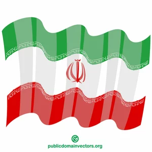 Bandeira acenando do Irã
