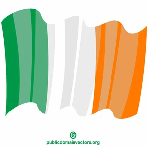 Bandera ondeando de Irlanda