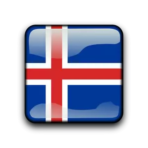 Islands flagga knappen