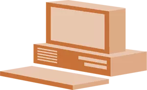 ClipArt vettoriali di computer desktop marrone