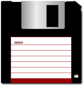 Vector de desen de disc floppy de 3,5 inch
