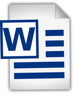 Word file icona disegno vettoriale