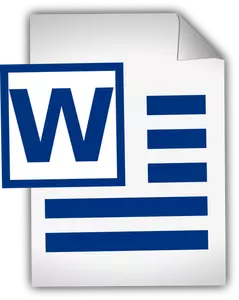 Word file icon vector drawing
