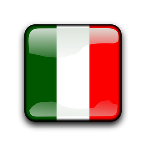 Italien Flagge button
