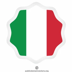 Naklejka z flagą Włoch